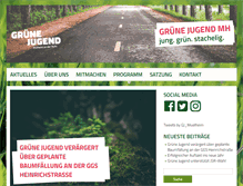 Tablet Screenshot of gruene-jugend-muelheim.de